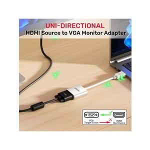 UNITEK HDMI to VGA Dönüştürücü – 1080P@60Hz – Y-6333C01