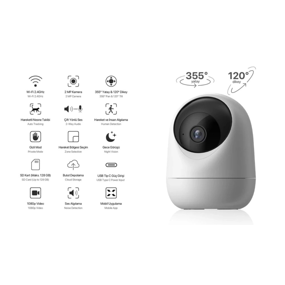 Xenon X7205 Full HD Gece Görüşlü Kablolu Güvenlik Kamerası