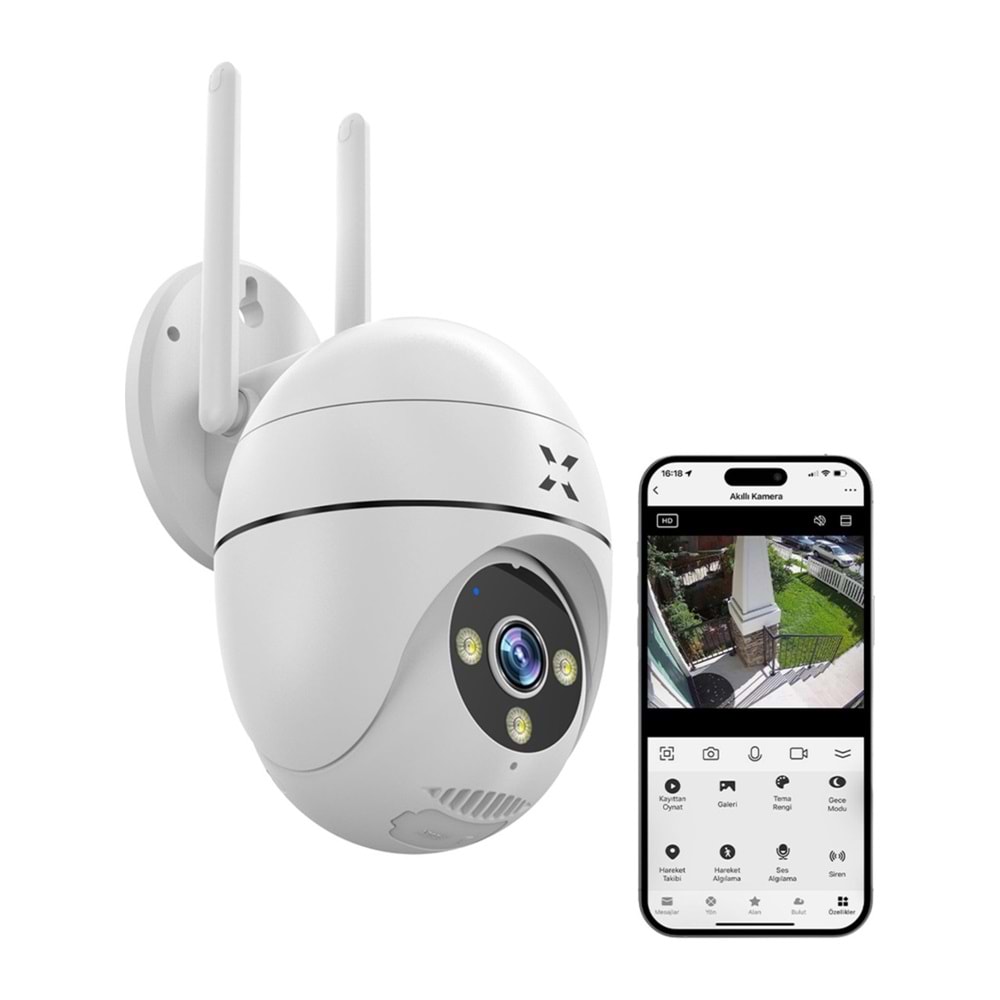 Xenon X7266 3MP Full HD Wi-Fi Gece Görüşlü Güvenlik Kamerası