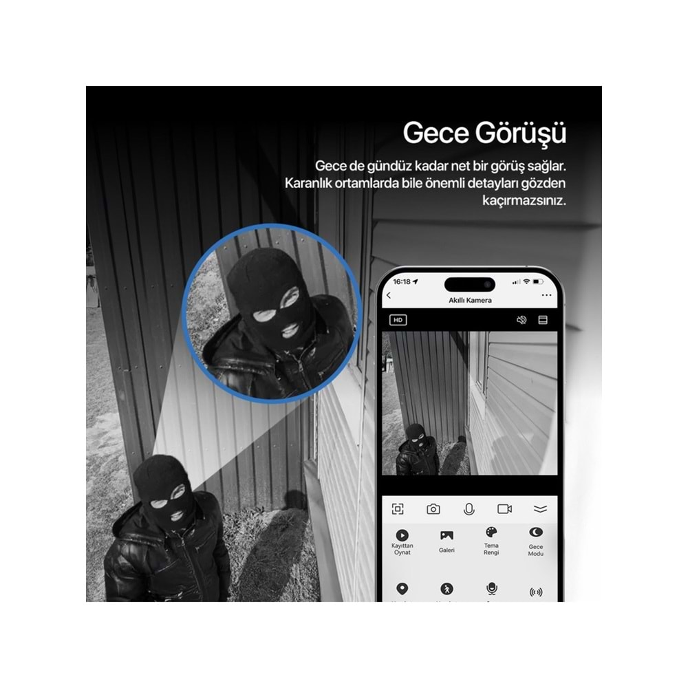 Xenon X7266 3MP Full HD Wi-Fi Gece Görüşlü Güvenlik Kamerası