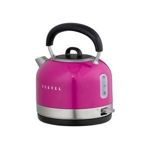 Vestel Retro Pembe 2200W 1.7L Çelik Kettle