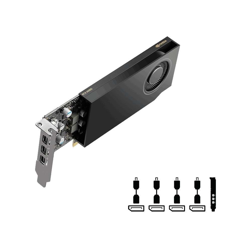 PNY NVIDIA RTX A1000 8GB GDDR6 128-Bit Pasif Soğutmalı AI ve Yapay Zeka Ekran Kartı – 4x DisplayPort (VCNRTXA1000-SB)