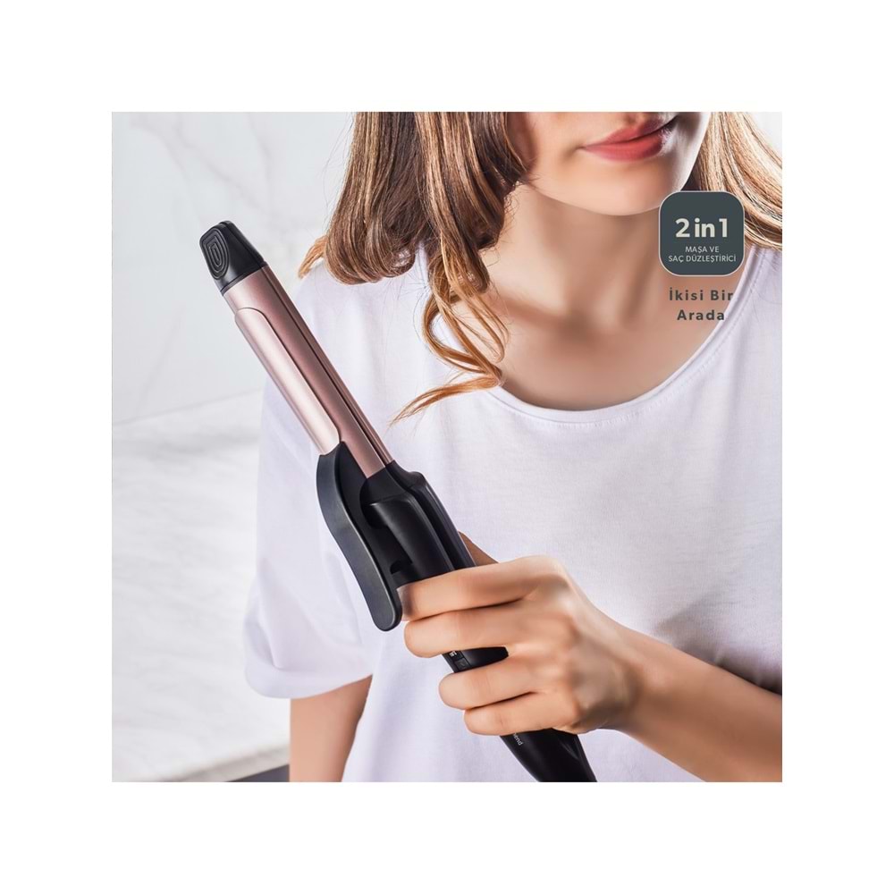 Homend Hairmony 4605H 2'si 1 Arada Saç Düzleştirici ve Maşa