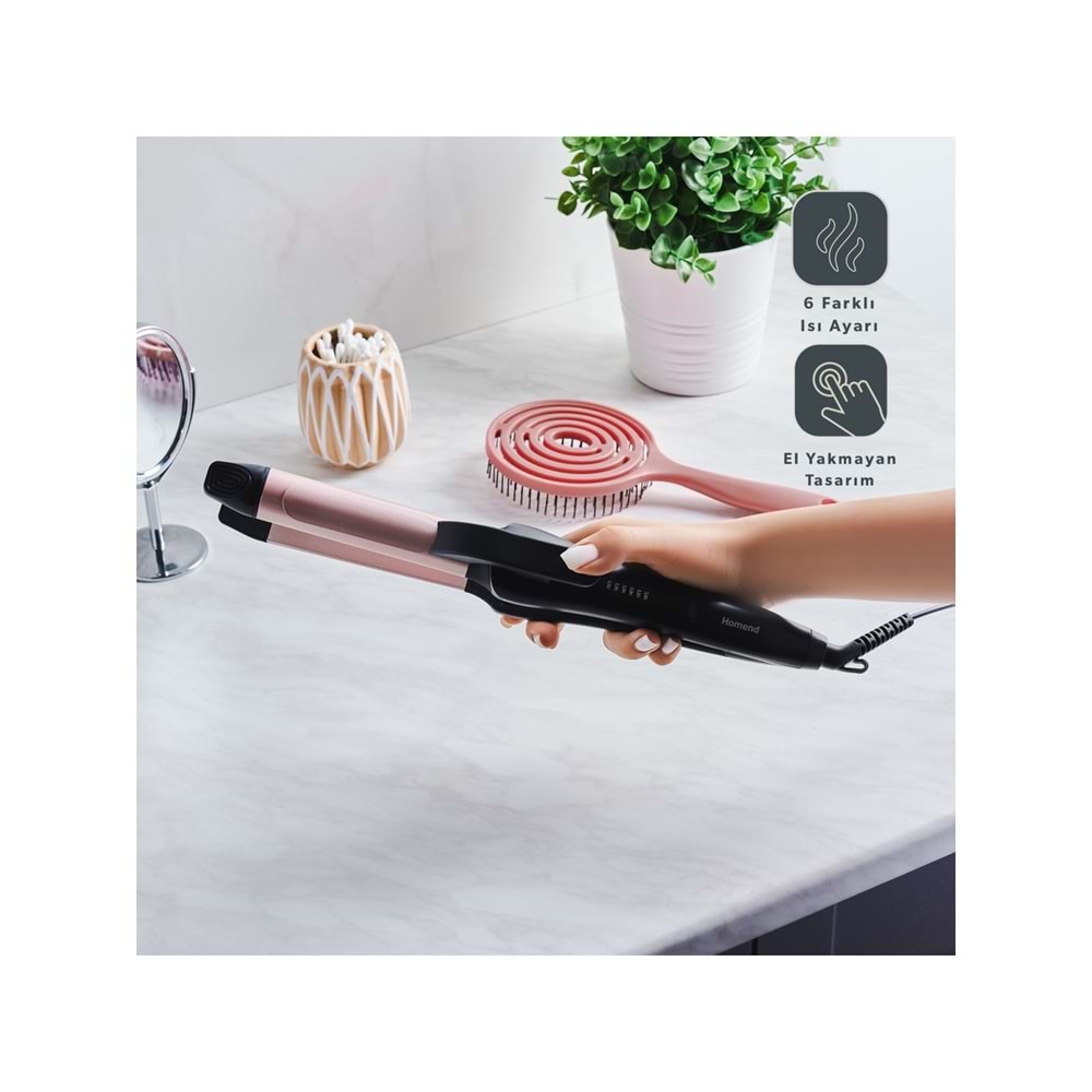 Homend Hairmony 4605H 2'si 1 Arada Saç Düzleştirici ve Maşa