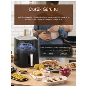 Proscenic T22 Air Fryer 5L Yağsız Fritöz – Geniş Kapasiteli Sessiz ve Dokunmatik Ekranlı Airfryer