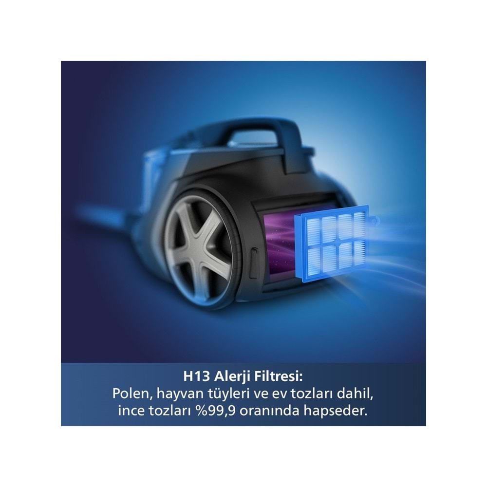 Philips Marathon Ultimate XB9185/07 Toz Torbasız Elektrikli Süpürge 650W - Siyah