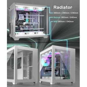 Raijintek Paean C7 TG 4xARGB Fan Type-C Beyaz