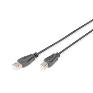 Digitus Yazıcı Kablosu Zırhlı Siyah USB 2.0 (3m)