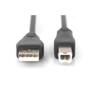 Digitus Yazıcı Kablosu Zırhlı Siyah USB 2.0 (3m)