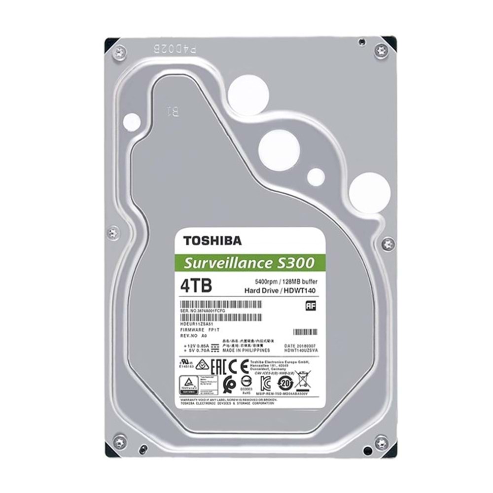 Toshiba S300 Pro 4TB 7200Rpm 512MB - MD10ADA400EV