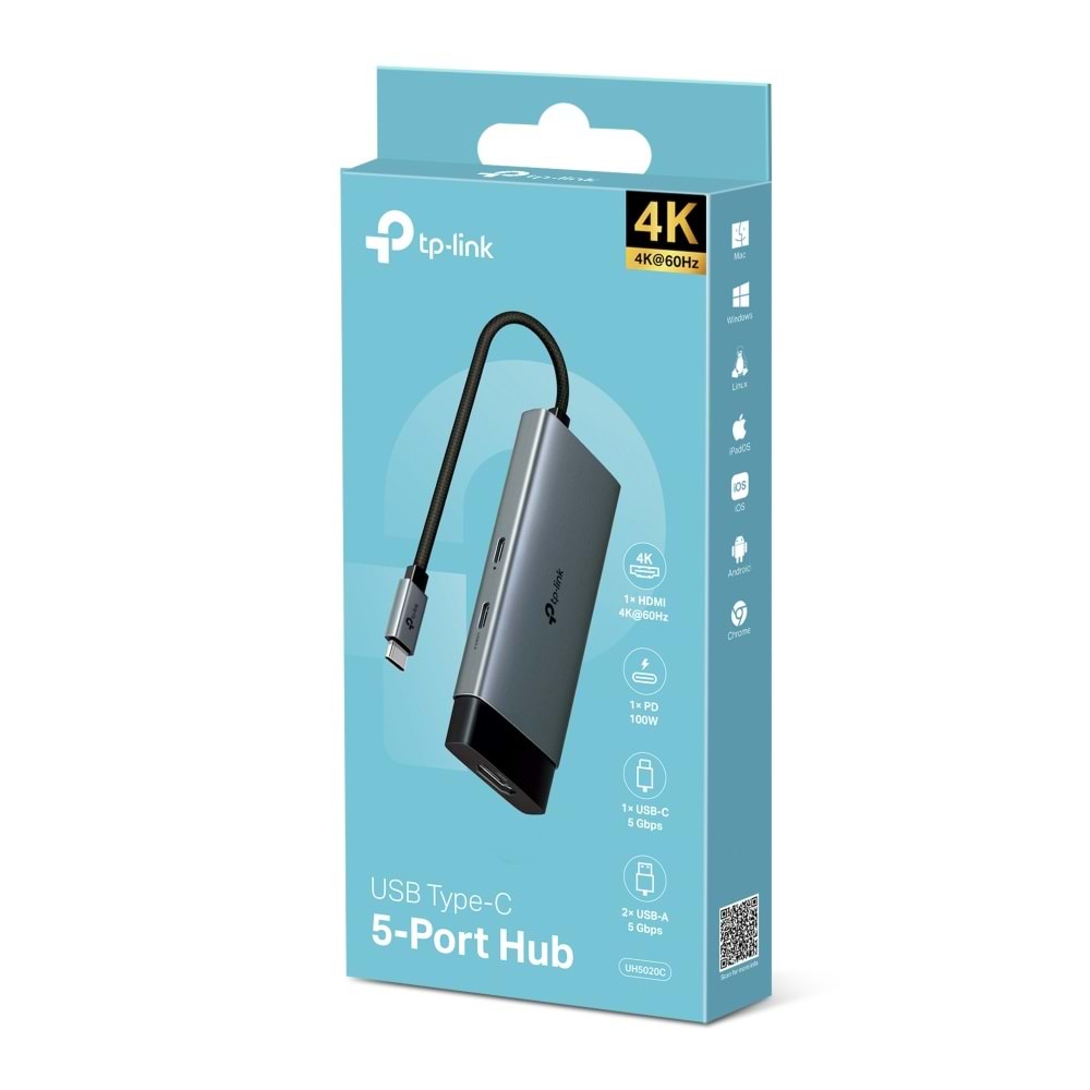 Tp-Link UH5020C USB Type-C 5 i 1 Arada Adaptör