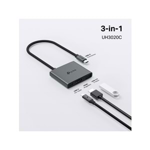 Tp-Link UH3020C USB Type-C 3 ü 1 Arada Adaptör
