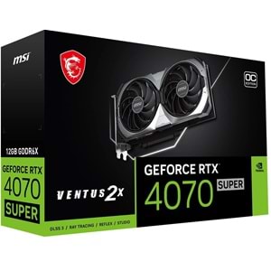 Msi Geforce RTX4070 SUPER 12G VENTUS 2X 12GB GDDR6X 192BIT 1XHDMI 3XDP Ekran Kartı