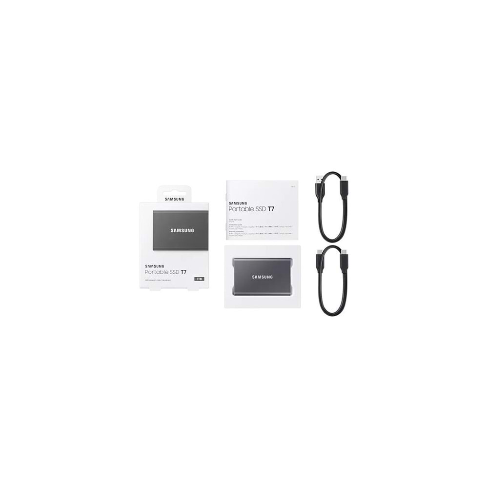 Samsung T7 1TB Usb 3.2 Gen2 Type-C Gri