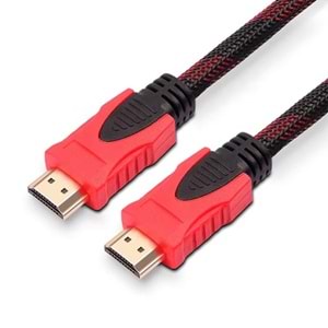 Sensei S-N14050 2K 1.4V 3D Altın Uçlu Örgülü HDMI Kablo (5m)