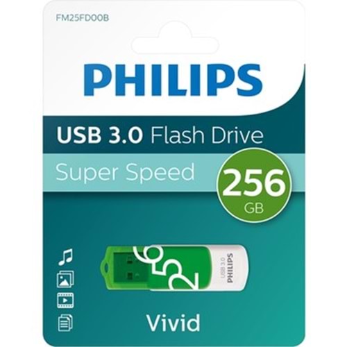 Philips FM25FD00B 256GB USB 3.0 Vivid Yeşil Flash Disk