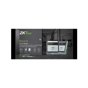 ZKTeco EFace10-ID Yüz Tanıma Kart Okuyucu PDKS Cihazı (ZKBioAccess IVS Yazılımlı)