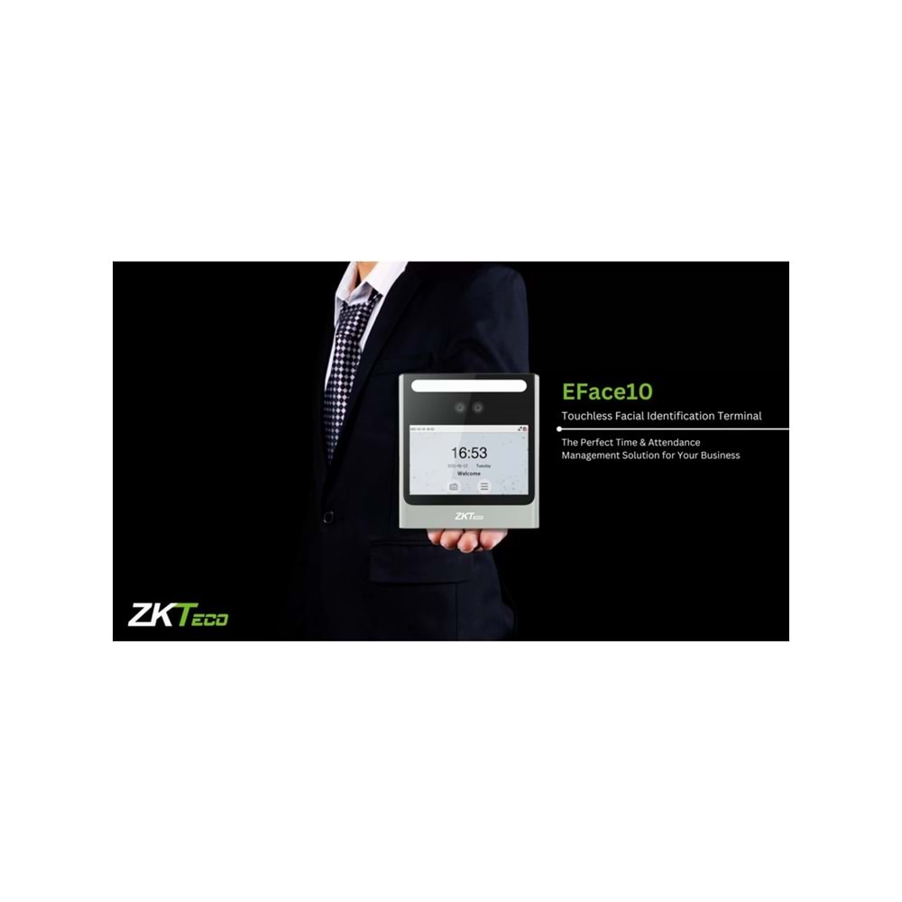 ZKTeco EFace10-ID Yüz Tanıma Kart Okuyucu PDKS Cihazı (ZKBioAccess IVS Yazılımlı)