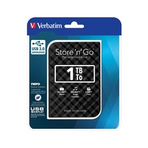 VERBATIM 53194 1TB USB 3.0 Siyah TAŞINABİLİR HARDDİSK