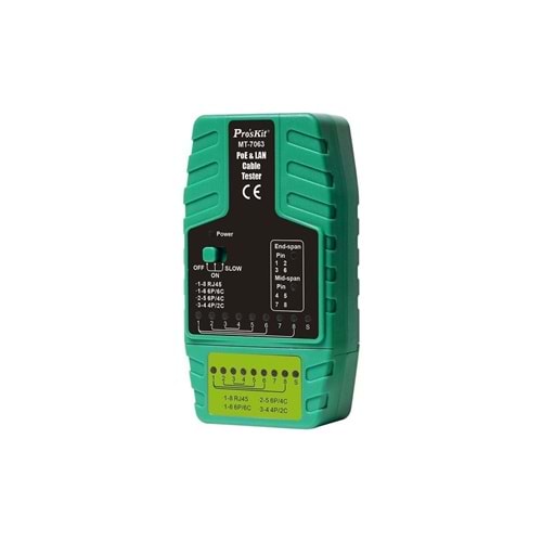 Proskit MT-7063 Poe ve Lan Kablo Test Cihazı