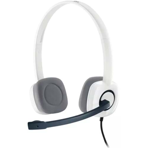 Logitech H150 Beyaz Mikrofonlu Kablolu Stereo Kulaklık 981-000350