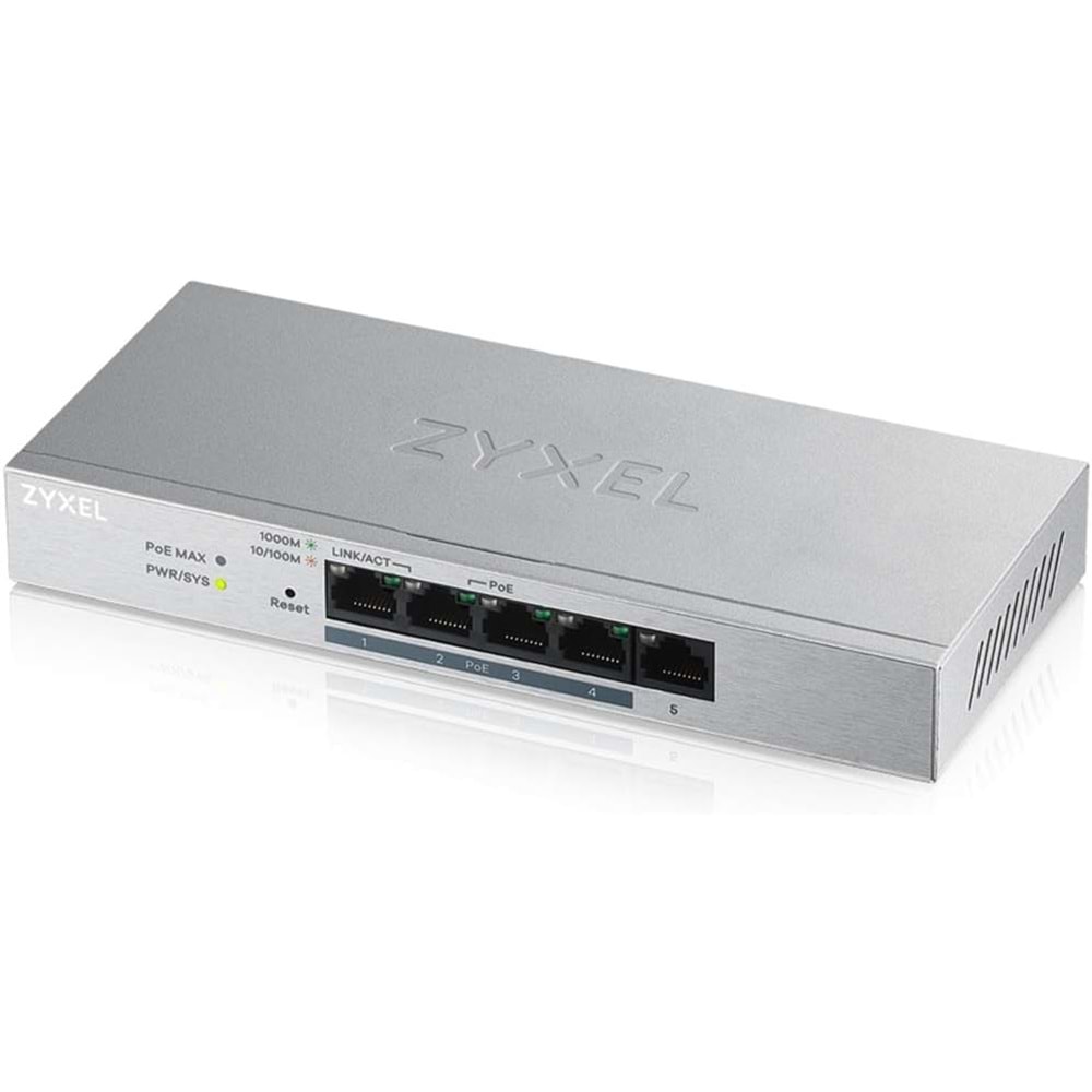 Zyxel GS1200-5HP V2 5 Port 1x4xGigabit Poe Web Yön. Switch