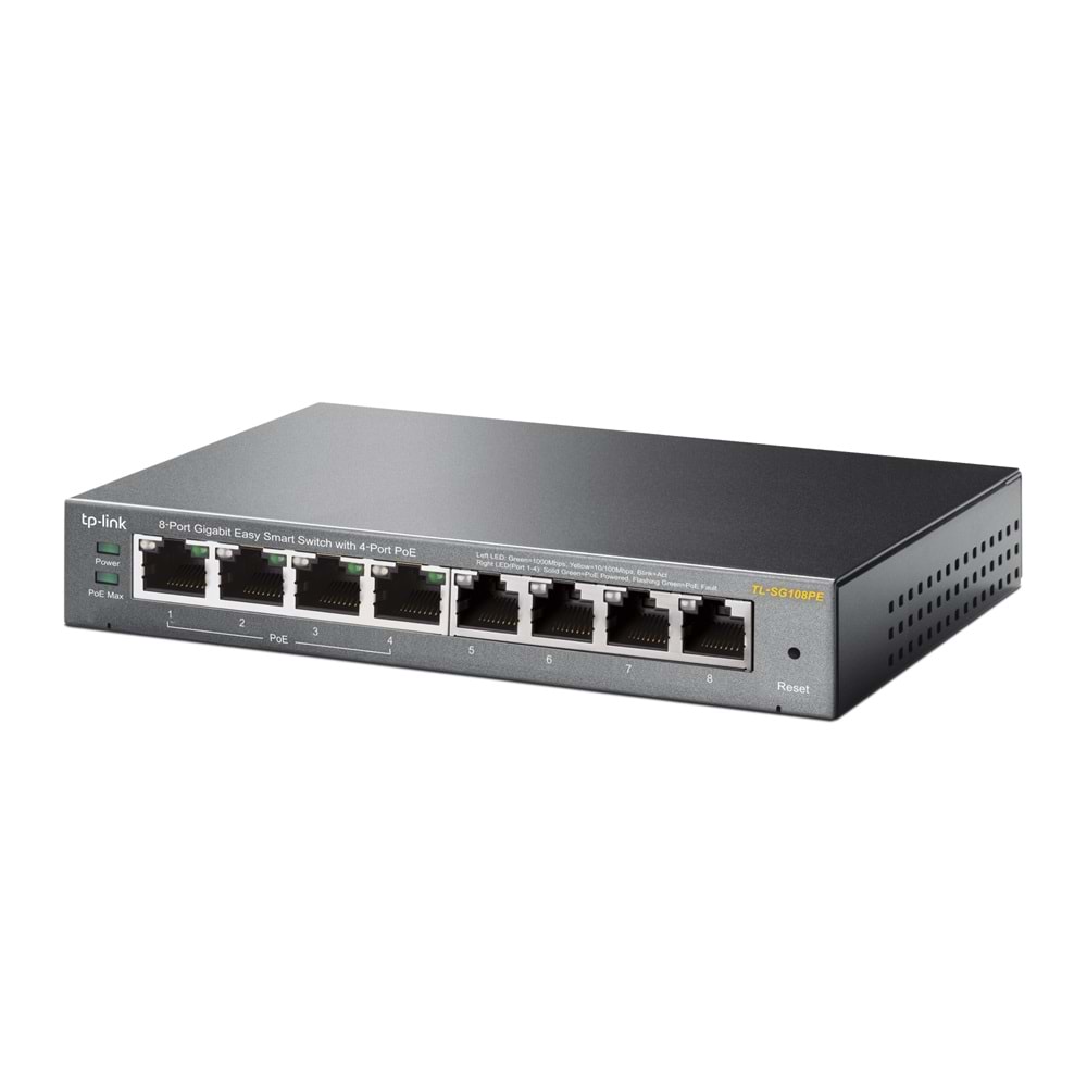 TP-Link TL-SG108PE 8 Port 4-Port PoE Gigabit Easy Smart Switch