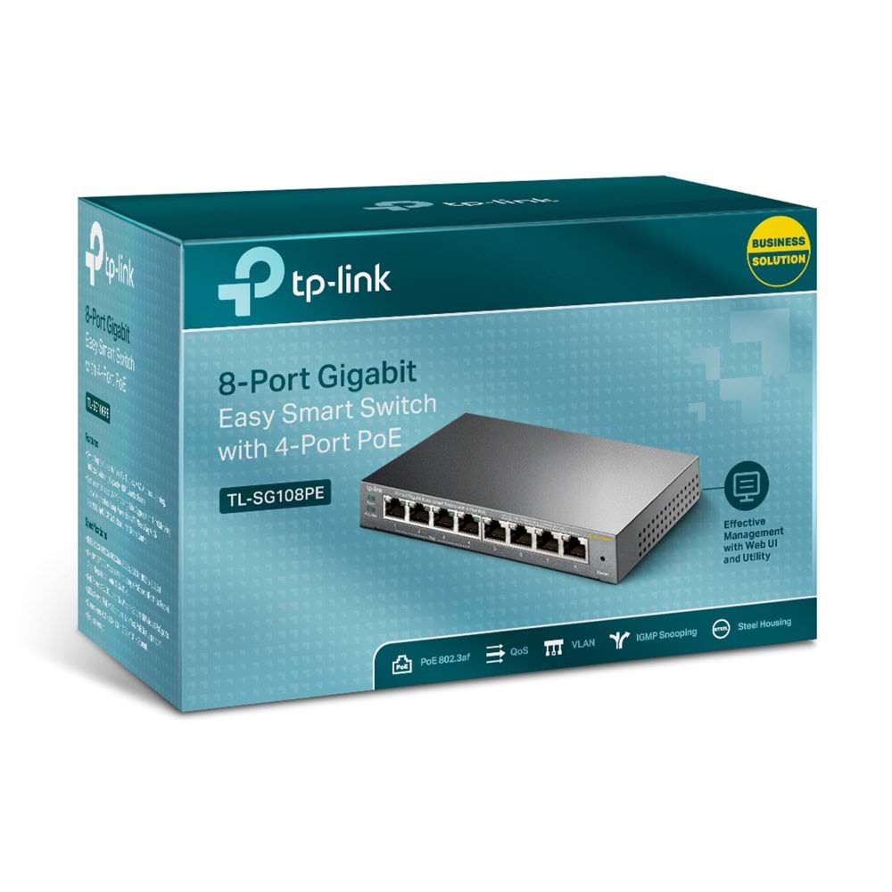 TP-Link TL-SG108PE 8 Port 4-Port PoE Gigabit Easy Smart Switch