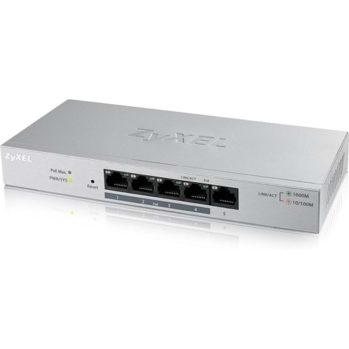 Zyxel GS1200-5 5 Port 5xGigabit Web Yönetilebilir Switch