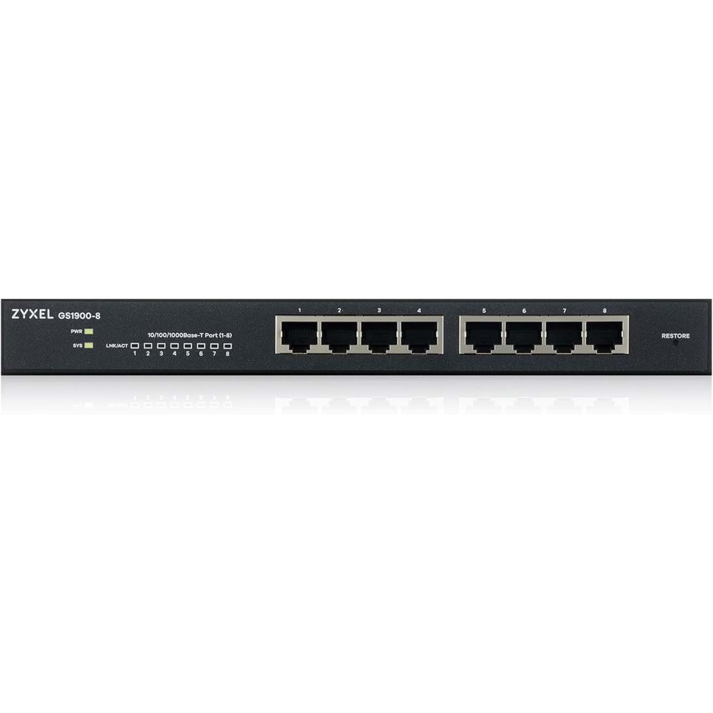 Zyxel GS1900-8 8 Port 8xGigabit Web Yönetilebilir Switch