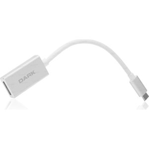 Dark USB 3.1 Type-C den (4K UHD) Display Port Dönüştürücü Adaptör (Alüminyum Kasa)(DK-AC-U31XDP)