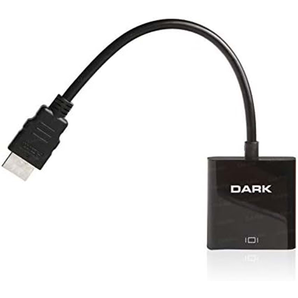 Dark HDMI to VGA Dijital - Analog Monitör Çevirici Dönüştürücü (DK-HD-AHDMIXVGA4)