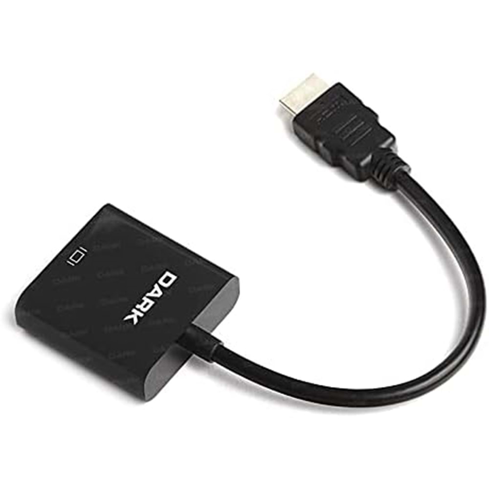 Dark HDMI to VGA Dijital - Analog Monitör Çevirici Dönüştürücü (DK-HD-AHDMIXVGA4)
