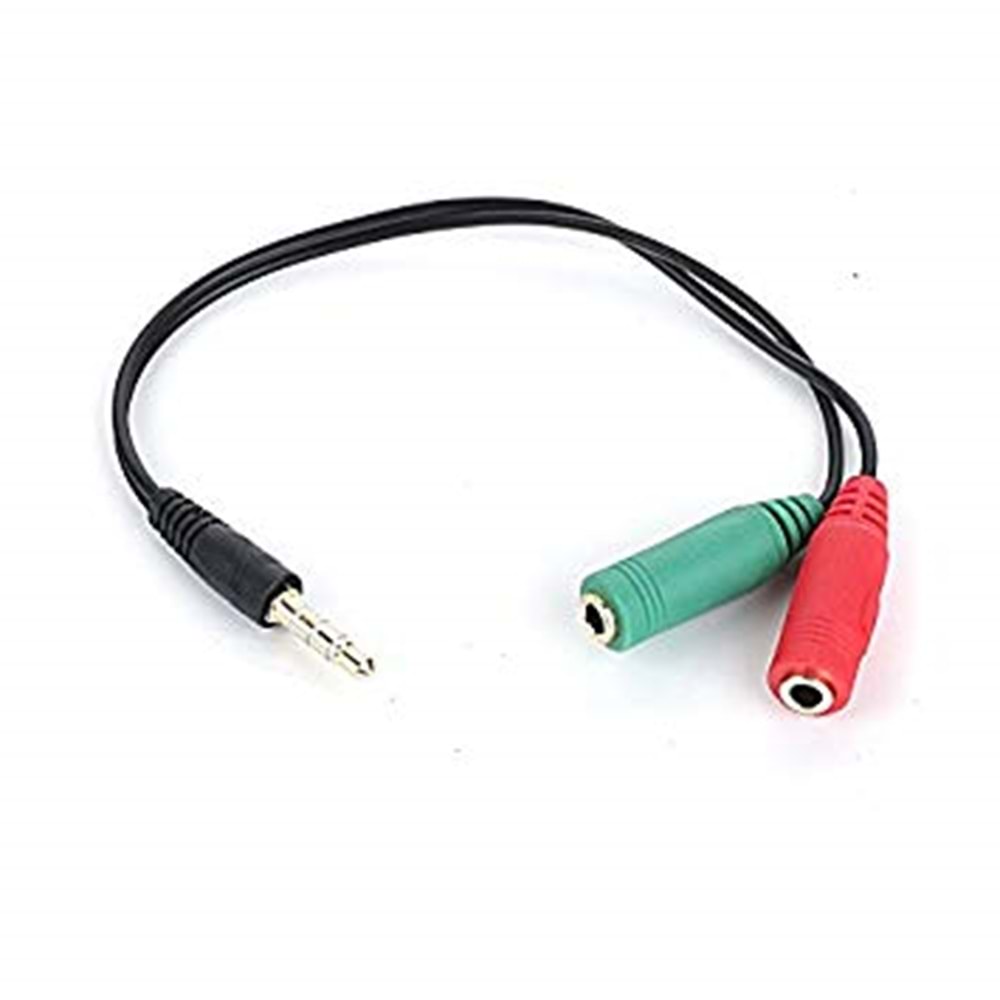 Dark 4 Pin 3.5Mm Rca Stereo Dişi - 2 x 3.5Mm Stereo Erkek cm Dönüştücürü Ses Kablosu(DK-CB-AUC02)