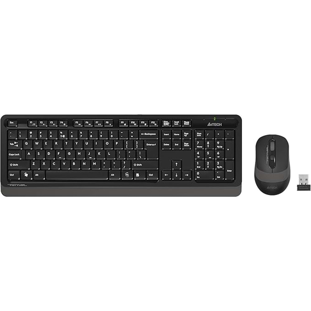A4 Tech FG1010 2.4G FN-Multimedya Q Klavye+Optik Mouse 2000D Kablosuz Gri USB