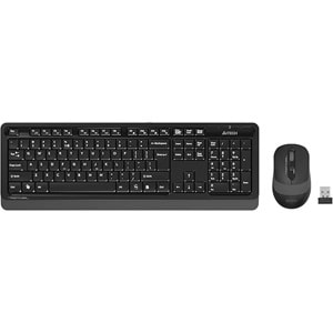 A4 Tech FG1010 2.4G FN-Multimedya Q Klavye+Optik Mouse 2000D Kablosuz Gri USB