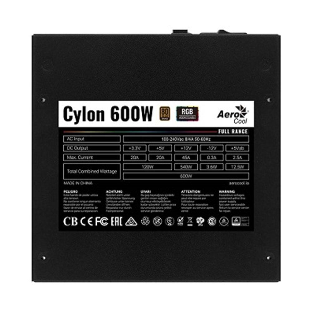 Aerocool Aero Bronze 750W 80+ Bronze Güç Kaynağı AE-AEROBR750