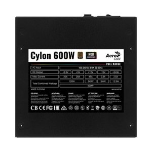 Aerocool Cylon 600W 80+ Bronze Güç Kaynağı AE-CYLNP600BR