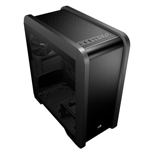 Aerocool QS240 Tempered Glass Blue Led Fanlı Micro-ATX Kasa AE-QS240-BG