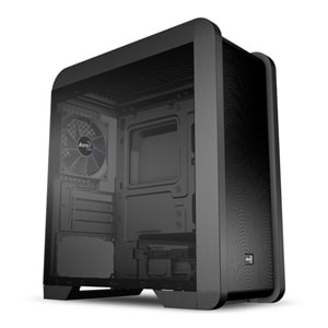 Aerocool QS240 Tempered Glass Blue Led Fanlı Micro-ATX Kasa AE-QS240-BG