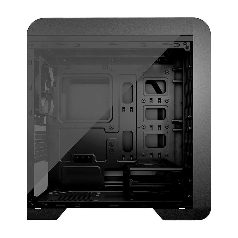 Aerocool QS240 Tempered Glass Blue Led Fanlı Micro-ATX Kasa AE-QS240-BG