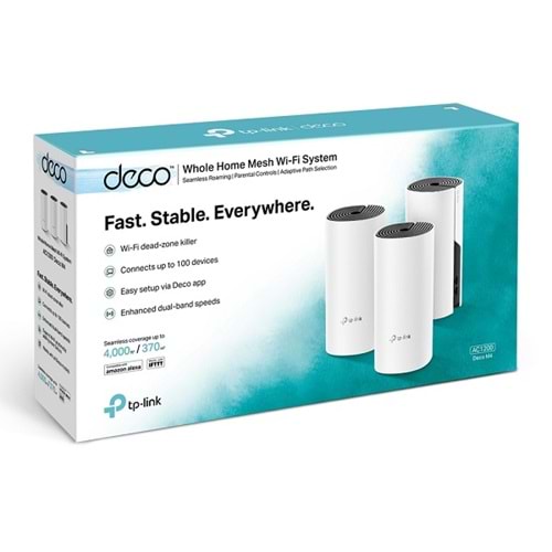 TP-Link Deco M4 AC 1200 Tüm Ev Mesh Wi-Fi Sistemi 3P