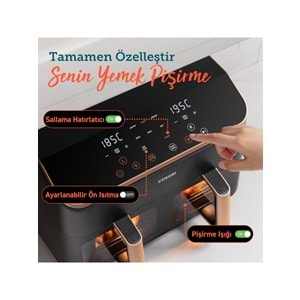 COSORI 8 In 1 8.5 Lt Cıft Sepetli Aır Fryer CAF-R901-AEU