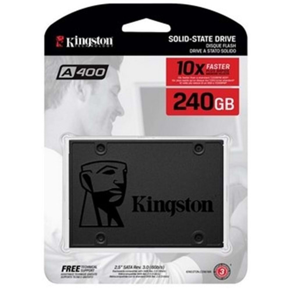 Kingston SSDNow A400 240GB Harddisk 500-350MB/s SA400S37/240G