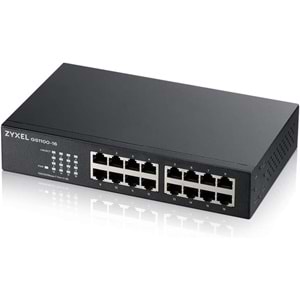 Zyxel GS1100-16 16-Port Tak Kullan Gigabit Switch