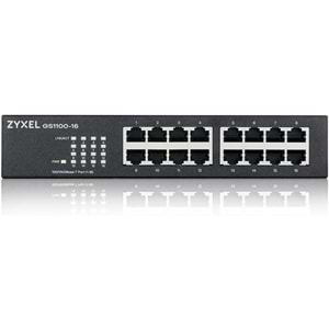 Zyxel GS1100-16 16-Port Tak Kullan Gigabit Switch