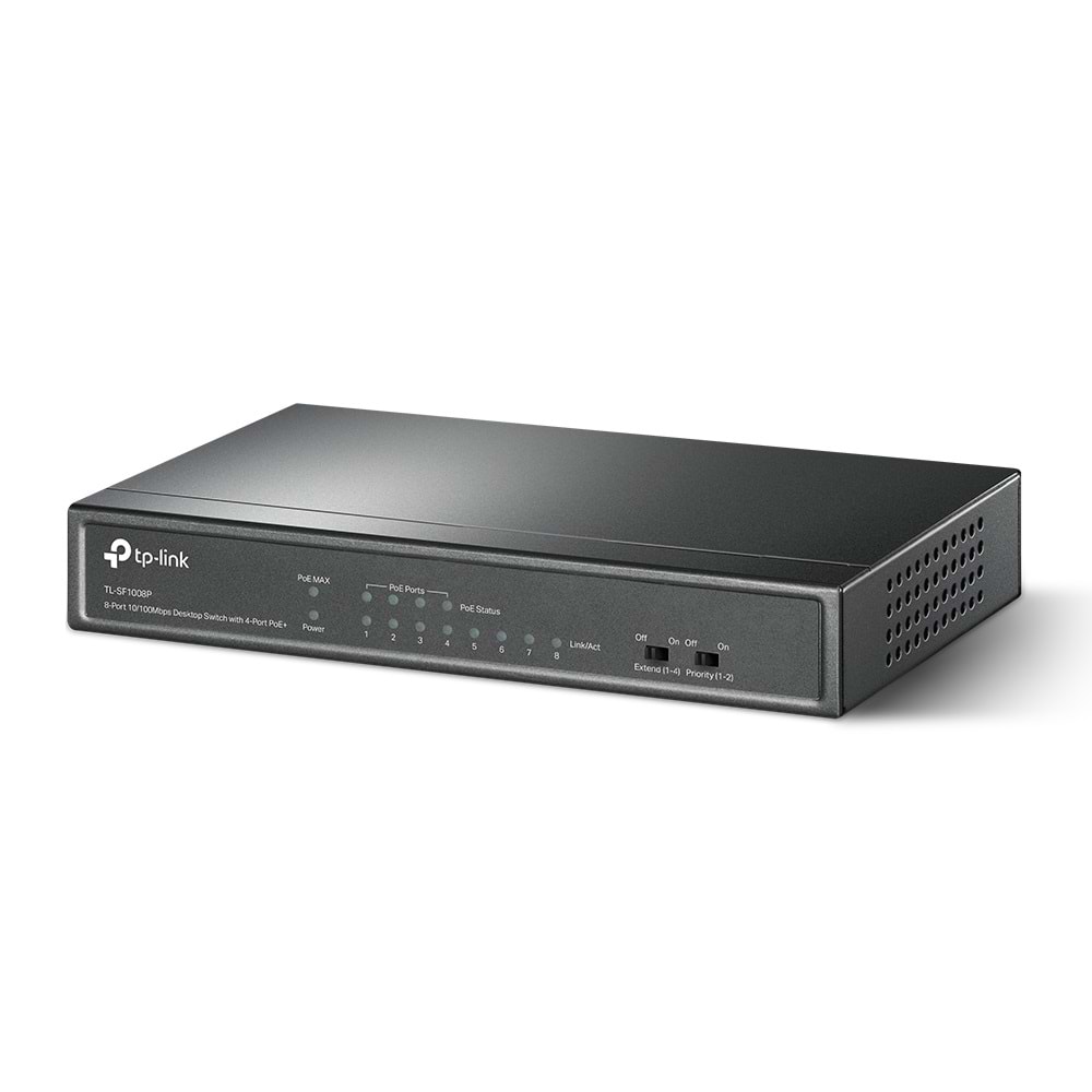 TP-Link TL-SF1008P 8 Port 4 Port PoE 57W Masaüstü Switch