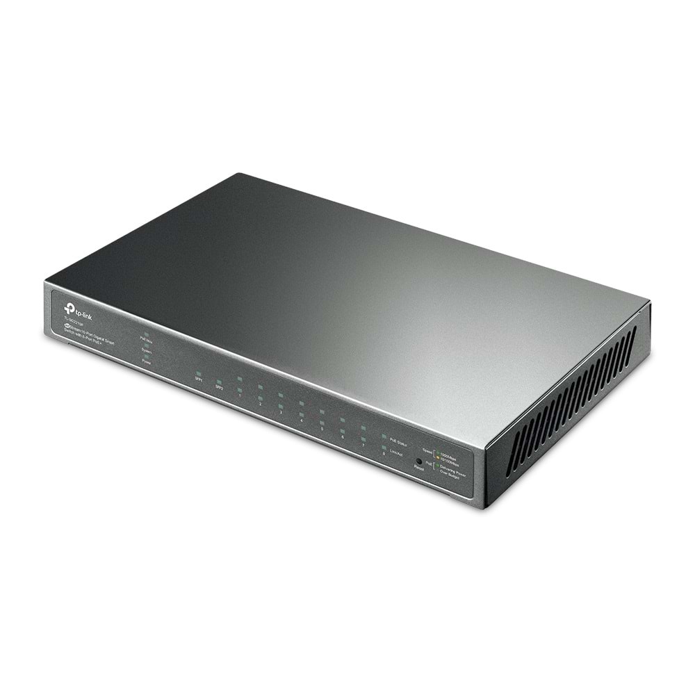 Omada SG2210P 8 Port 10/100/1000 2xSFP PoE (53W) Yönetilebilir Switch