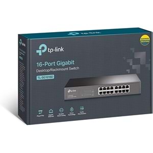 TP-Link TL-SG1016 16-Port Gigabit Çelik Kasa Rackmount Switch