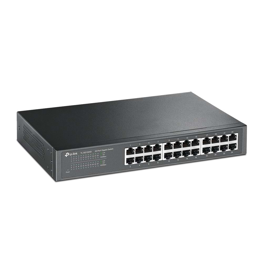 TP-Link TL-SG1024D 24 Port Gigabit Rackmount Metal Kasa